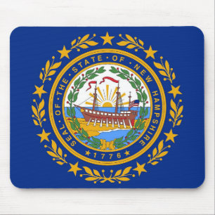 Mouse pad com Flag of New Hampshire State - EUA