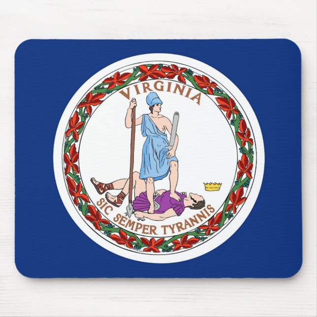 Mouse pad com Flag of Virginia State - EUA (Frente)
