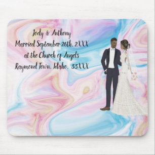 Mouse Pad com Informações de Casamento