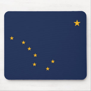 Mouse pad com pavilhão do Estado do Alasca - EUA