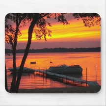Mouse Pad com Sunset sobre Lago Castlerock