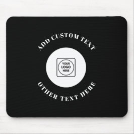 mouse pad com texto de logotipo moderno para negóc