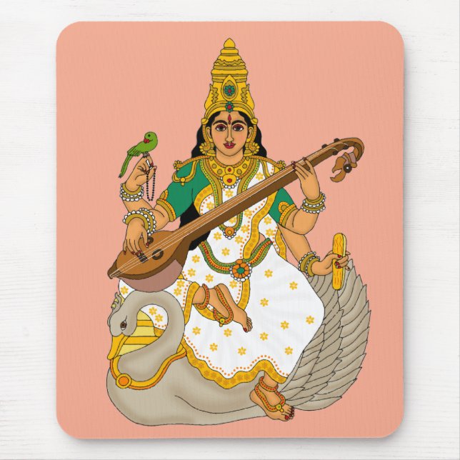 Mouse Pad da Deusa Saraswati (Frente)