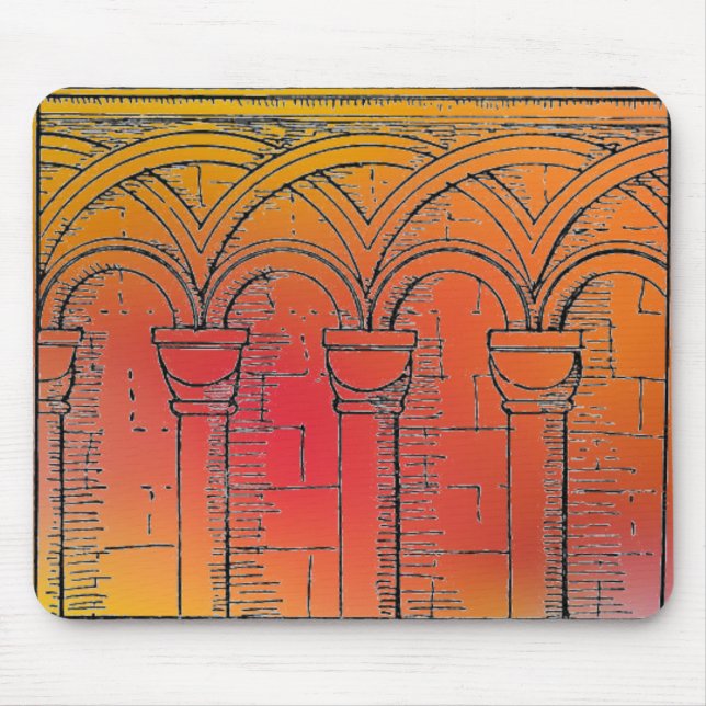 Mouse Pad de Arquitetura Medieval (Frente)