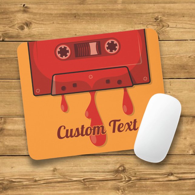 Mouse pad de cassete de coração vermelho (Criador carregado)