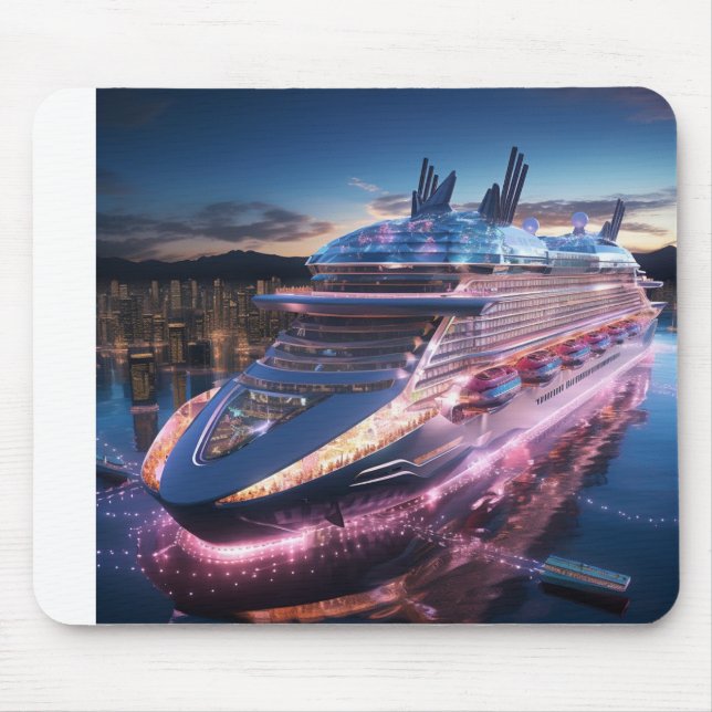 Mouse Pad de Conceito de Navio de Cruzeiro (Frente)