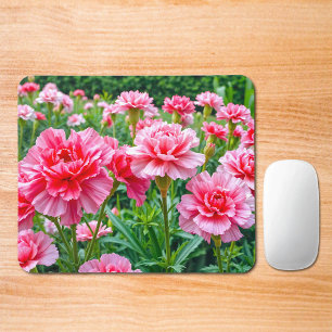 Mouse Pad de Cravos Rosa
