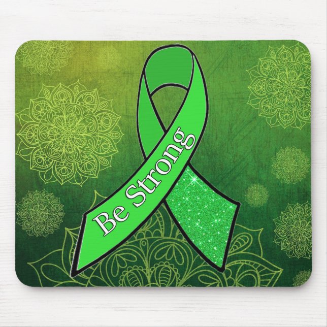 Mouse Pad de Fita Be Strong de Conscientização da  (Frente)
