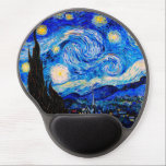 Mouse Pad De Gel A Noite Estrelada de Vincent Van Gogh<br><div class="desc">Vincent Van Gogh Na Noite Estrelada. Esta é uma antiga obra-prima do pintor mestre holandês Vincent Van Gogh. Esta pintura de paisagem artística fina tem uma cor bela,  vibrante e saturada. Vincent Van Gogh era um pintor impressionista holandês. Esta imagem está no dominio público</div>