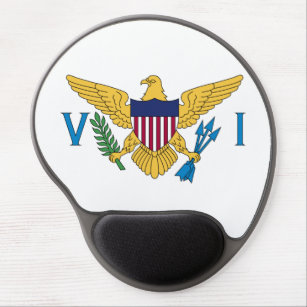Mouse Pad De Gel Bandeira das Ilhas Virgens Americanas Patriótica