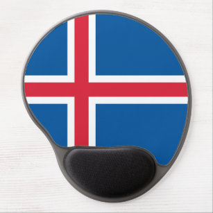 Mouse Pad De Gel Bandeira Patriótica da Islândia
