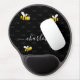 Mouse Pad De Gel Bombus brancos negros e felizes monograma de humor (Left Side)