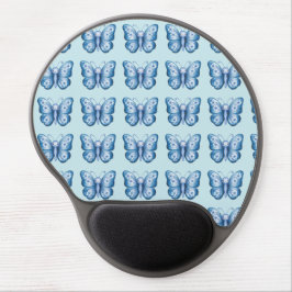 Mouse Pad De Gel Borboleta Azul