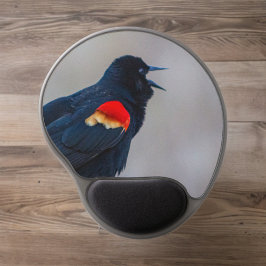 Mouse Pad De Gel Cantarilho Vermelho Musical em um pântano