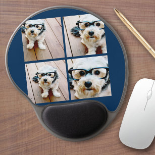 Mouse Pad De Gel Crie o seu próprio Marinho de Colagem do Instagram