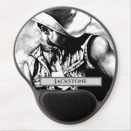 Mouse Pad De Gel Esboço de Arte Russo Ocidental Personalizado