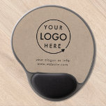 Mouse Pad De Gel Logotipo Rustic Kraft | Business Corporate Modern<br><div class="desc">Um simples modelo de negócios rústico personalizado e personalizado em um estilo moderno minimalista que pode ser facilmente atualizado com o logotipo da sua empresa e o slogan ou informações da sua empresa. Se você precisar de ajuda para personalizar este produto, entre em contato comigo usando o botão de mensagem...</div>