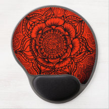 Mandala vermelha Mousepad
