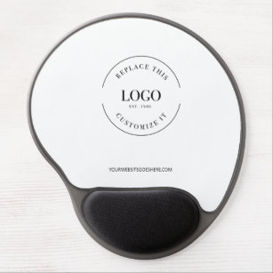 Mouse Pad De Gel Marca de logotipo personalizado minimalista branco