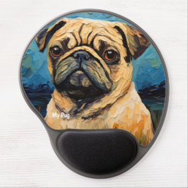 Mouse Pad De Gel Mat do mouse Adorable Pug