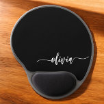 Mouse Pad De Gel Monograma Elegante Moderno e Branco Negro<br><div class="desc">Apresentando nossa Coleção de Monogramas Modernos Minimalistas Pretos e Brancos: adote simplicidade e sofisticação com nossos designs minimalistas, curados para elevar seu estilo sem esforço. Feita de olho na estética moderna, essa coleção apresenta designs negras e brancos elegantes, acentuados por monogramas personalizados. De papelaria chic a acessórios versáteis, nossa coleção...</div>