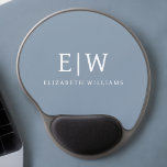 Mouse Pad De Gel Monograma Moderno Minimalista Dusty Blue Elegante<br><div class="desc">Apresentando nossa Coleção Elegante de Monograma Moderno Minimalista e Dusty: Eleve seu estilo com sofisticação e charme de eterno subestimados. Nossa coleção apresenta designs minimalistas em uma matiz azul suja, aperfeiçoada com monogramas elegantes adaptados ao seu gosto pessoal. De papelaria refinada a acessórios versáteis, cada peça da nossa coleção é...</div>