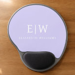 Mouse Pad De Gel Nome Moderno do Monograma de Script Girly Roxo da<br><div class="desc">Monograma Roxo lavanda Adicionar Seu Próprio Nome Mousepad (Pad Do Mouse). Isto faz o doce e perfeito aniversário de 16 anos,  casamento,  chá de panela,  aniversário,  chá de fraldas ou festa de solteira presente para alguém que ama luxo de luxo e estilos quíticos.</div>