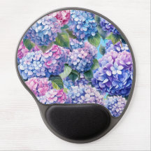 Padrão de Hydrangea rosa púrpura azul