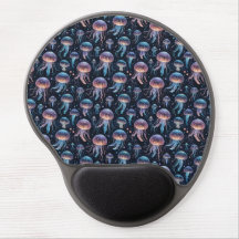Padrões de águas-vivas coloridas Gel Mousepad