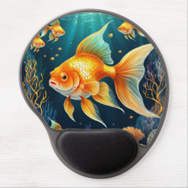 Mouse Pad De Gel Peixes Dourados submarinos