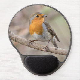 Mouse Pad De Gel Robin Nature Photo