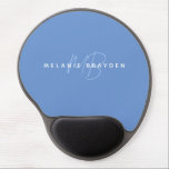 Mouse Pad De Gel Simples Pastel Blue Minimalist Nome de dois monogr<br><div class="desc">Simples Pastel Blue Minimalist Dois Monogramas Name perfeito como presente para chefes,  consultores,  profissionais ou empresários.</div>