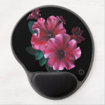 Suporte de mouse com flor de petúnia