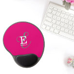 Mouse Pad De Gel Típica de Monograma Moderna, Na moda, Rosa Quente<br><div class="desc">Com um forte apelo ousado, este moderno mouse pad tem uma bela representação de seu nome e monograma com serifas clássicas e uma tipografia de script mais ornamentado em um layout simétrico equilibrado. Os três elementos se combinam com uma bela harmonia e criam seu próprio logotipo de marca pessoal. Mostrada...</div>