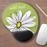 Mouse Pad De Gel Trendy Daisy Floral Illustração - limão e amarelo<br><div class="desc">Uma peça de arte dúzia e caprichosa,  hipster. Você pode adicionar um nome,  monograma ou outro texto personalizado. Se você precisar mover a arte ao redor,  clique no botão personalizar para fazer alterações.</div>