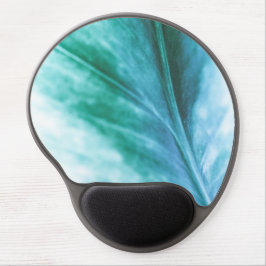 Mouse Pad De Gel Turquesa verde-clara Design floral Folha
