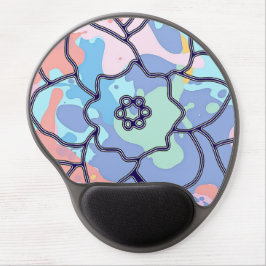 Mouse Pad De Gel Uma flor feita de manchas de tinta