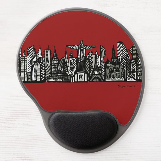 Mouse Pad De Gel World Skyline