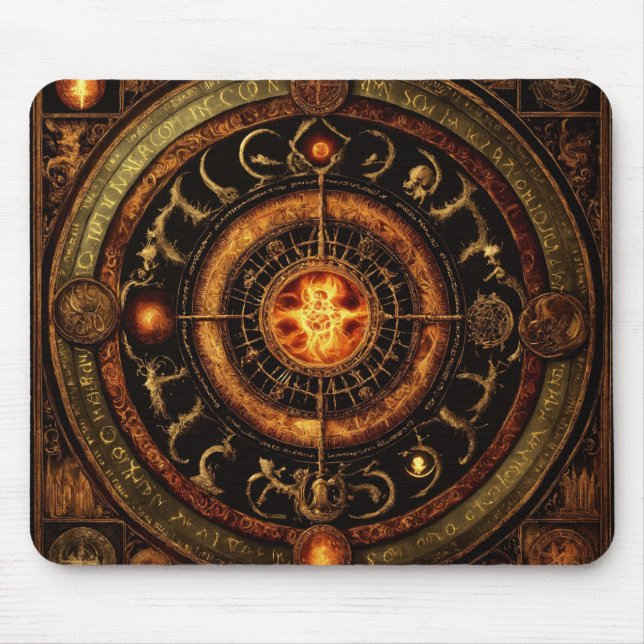 Mouse Pad de Impressões abstrato" (Frente)