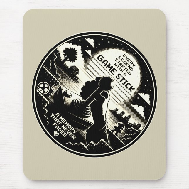 Mouse pad de jogos retrô Joystick Art2 (Frente)