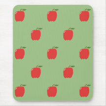 Mouse Pad de Maçãs (Verde e Vermelho Sage)