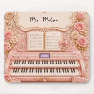 Mouse Pad de Professora de Música de Órgão Eletrôn
