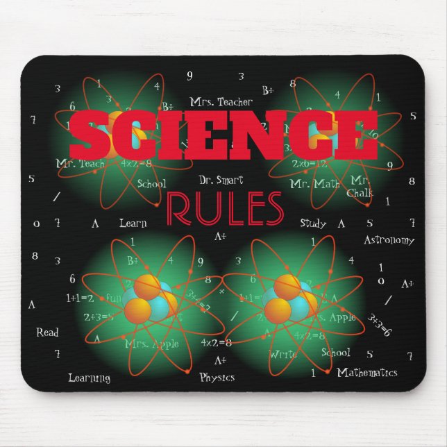 Mouse Pad de Regras de Ciência Personalizadas (Frente)