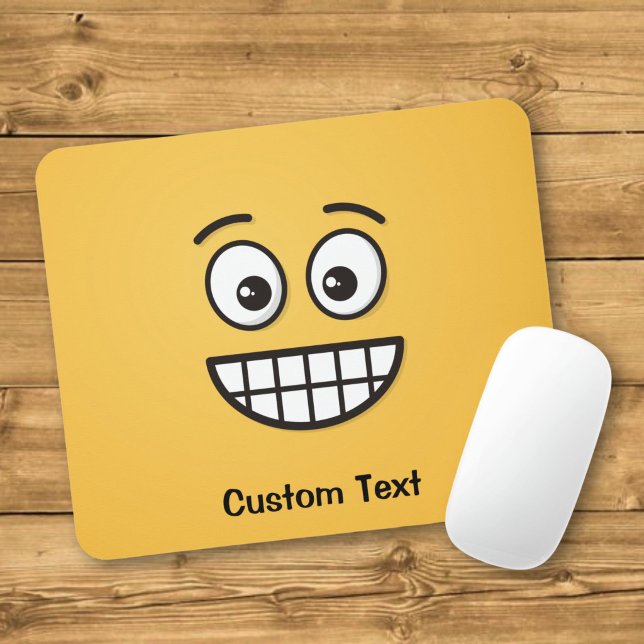 Mouse Pad de Rosto Sorridente com Olhos Abertos (Criador carregado)