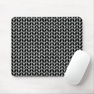 Mouse Pad de Tricô Preto