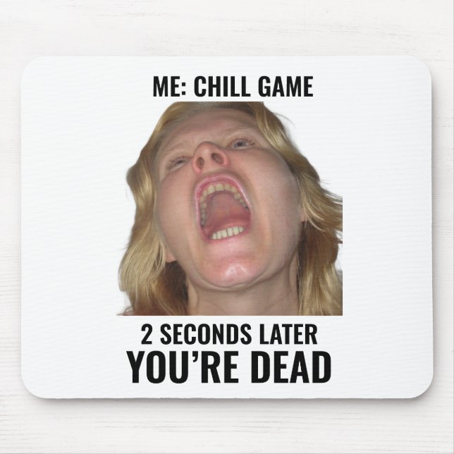 Mouse Pad Divertido Meme de Jogos Rosto Gritando (Frente)