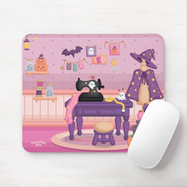 Mouse Pad do Seamstress Halloween (Com mouse)
