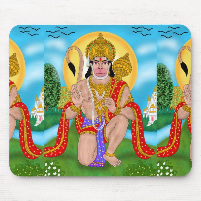 Mouse Pad do Senhor Hanuman – Acessório Espiritual (Frente)