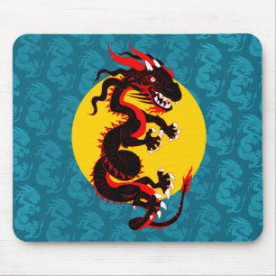 Mouse Pad Dragão Preto