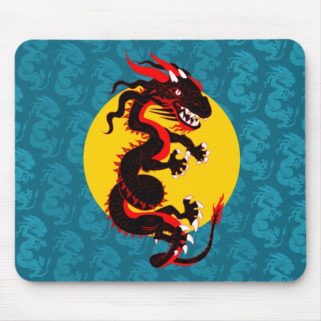 Mouse Pad Dragão Preto (Frente)